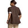 imageCQR Womens Plaid Flannel Shirt Long Sleeve AllCotton Soft Brushed Casual Button Down ShirtsFlannel Plaid Shirts Solid Dark Brown