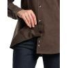 imageCQR Womens Plaid Flannel Shirt Long Sleeve AllCotton Soft Brushed Casual Button Down ShirtsFlannel Plaid Shirts Solid Dark Brown