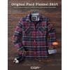 imageCQR Womens Plaid Flannel Shirt Long Sleeve AllCotton Soft Brushed Casual Button Down ShirtsFlannel Plaid Shirts Very Berry