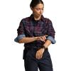 imageCQR Womens Plaid Flannel Shirt Long Sleeve AllCotton Soft Brushed Casual Button Down ShirtsFlannel Plaid Shirts Very Berry