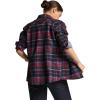 imageCQR Womens Plaid Flannel Shirt Long Sleeve AllCotton Soft Brushed Casual Button Down ShirtsFlannel Plaid Shirts Very Berry