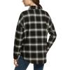 imageCQR Womens Plaid Flannel Shirt Long Sleeve AllCotton Soft Brushed Casual Button Down ShirtsLoose Fit Black Ombre