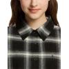imageCQR Womens Plaid Flannel Shirt Long Sleeve AllCotton Soft Brushed Casual Button Down ShirtsLoose Fit Black Ombre