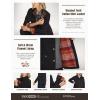 imageCQR Womens Twill All Cotton Flannel Shirt Jacket Soft Long Sleeve Shirts Corduroy Lined Outdoor Shirt JacketsTwill Field Jacket Black Orange