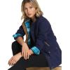 imageCQR Womens Twill All Cotton Flannel Shirt Jacket Soft Long Sleeve Shirts Corduroy Lined Outdoor Shirt JacketsTwill Field Jacket Navy Green
