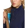 imageCQR Womens Twill All Cotton Flannel Shirt Jacket Soft Long Sleeve Shirts Corduroy Lined Outdoor Shirt JacketsTwill Field Jacket Navy Green