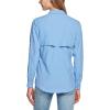 imageCQR Womens UPF 50 Long Sleeve Hiking Shirts Quick Dry Outdoor UVSun Protection Button Down ShirtsDry Fit Fishing Shirts Blue