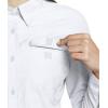 imageCQR Womens UPF 50 Long Sleeve Hiking Shirts Quick Dry Outdoor UVSun Protection Button Down ShirtsDry Fit Fishing Shirts White