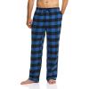 imageCQR Mens 100 Cotton Plaid Flannel Pajama Pants Brushed Soft Lounge ampamp Sleep PJ Bottoms with PocketsFlannel Pajama Classic Blue