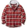 imageCQR Mens 100 Cotton Plaid Flannel Shirt Long Sleeve Shirt Jackets Casual Outdoor Jacket with PocketsLoose Fit Welcome Red