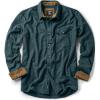 imageCQR Mens All Cotton Flannel Shirt Long Sleeve Casual Button Down Plaid Shirt Brushed Soft Outdoor Tactical Work ShirtsForest Green