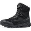 imageCQR Mens Military Tactical Boots Lightweight 6 Inches Hiking Combat Boot Durable Breathable Outdoor Work Motorcycle FootwearFathom 6  Suede Black