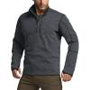 imageCQR Mens Quarter Zip Utility Fleece Pullover Outdoor Casual Thermal Sweater Chest Zipper Pocket Mock Neck Long SleeveTimberline Grey