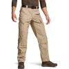 imageCQR Mens Tactical Combat Cargo Pants Water Resistant Ripstop Military Outdoor Hiking Work ApparelKhaki