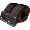imageCQR Tactical Belt Military Style Heavy Duty Belt Webbing EDC QuickRelease Buckle2pack Plastic Flip Tab Black Brown