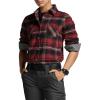 imageCQR Womens Plaid Flannel Shirt Long Sleeve AllCotton Soft Brushed Casual Button Down ShirtsFlannel Plaid Shirts Maple Crimson