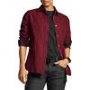 Flannel Plaid Shirts Solid Wine