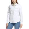 imageCQR Womens UPF 50 Long Sleeve Hiking Shirts Quick Dry Outdoor UVSun Protection Button Down ShirtsDry Fit Fishing Shirts White