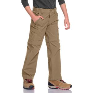 imageCQR Kids Youth Hiking Cargo Pants UPF 50 Quick Dry Convertible Zip Off Pants Outdoor Camping PantsShenah Venture Cougar