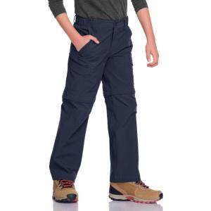imageCQR Kids Youth Hiking Cargo Pants UPF 50 Quick Dry Convertible Zip Off Pants Outdoor Camping PantsShenah Venture Pristine Navy