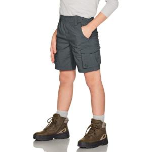 imageCQR Kids Youth Pull on Cargo Shorts Outdoor Camping Hiking Shorts Lightweight Elastic Waist Athletic Short with PocketsDriflex Charcoal