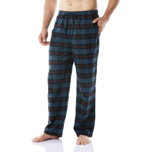 imageCQR Mens 100 Cotton Plaid Flannel Pajama Pants Brushed Soft Lounge ampamp Sleep PJ Bottoms with PocketsFlannel Pajama Navy  Blue