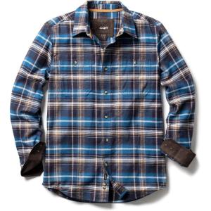 imageCQR Mens 100 Cotton Plaid Flannel Shirt Long Sleeve Shirt Jackets Casual Outdoor Jacket with PocketsRegular Fit Flannel Sandstorm