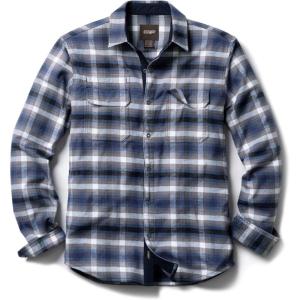 imageCQR Mens 100 Cotton Plaid Flannel Shirt Long Sleeve Shirt Jackets Casual Outdoor Jacket with PocketsSlim Fit Vague Blue
