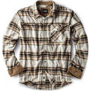 imageCQR Mens All Cotton Flannel Shirt Long Sleeve Casual Button Down Plaid Shirt Brushed Soft Outdoor Tactical Work ShirtsPlaid Affogato