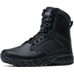imageCQR Mens Military Tactical Boots Lightweight 6 Inches Hiking Combat Boot Durable Breathable Outdoor Work Motorcycle FootwearResponse 6  Zip Black