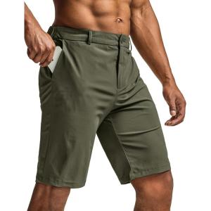 imageCQR Mens Quick Dry Stretch Hiking Cargo Shorts Lightweight Water Resistant Tactical Casual Golf ampamp Outdoor with PocketsHike Flex Khaki