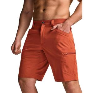 imageCQR Mens Quick Dry Stretch Hiking Cargo Shorts Lightweight Water Resistant Tactical Casual Golf ampamp Outdoor with PocketsRocky Burnt Orange