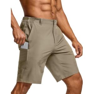 imageCQR Mens Quick Dry Stretch Hiking Cargo Shorts Lightweight Water Resistant Tactical Casual Golf ampamp Outdoor with PocketsRoutine Sandstorm