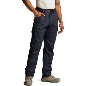 imageCQR Mens Quick Dry Work Pants Water Resistant Outdoor Tactical Pants Lightweight Stretch Cargo Hiking PantsDura Flex Pants Operator Navy