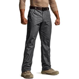 imageCQR Mens Quick Dry Work Pants Water Resistant Outdoor Tactical Pants Lightweight Stretch Cargo Hiking PantsDuratex Pants Charcoal