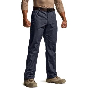 imageCQR Mens Quick Dry Work Pants Water Resistant Outdoor Tactical Pants Lightweight Stretch Cargo Hiking PantsDuratex Pants Police Navy