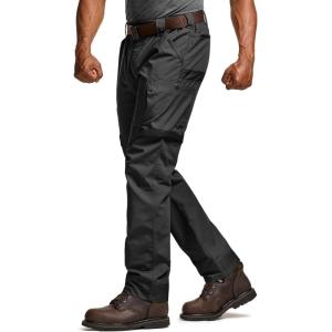 imageCQR Mens Quick Dry Work Pants Water Resistant Outdoor Tactical Pants Lightweight Stretch Cargo Hiking PantsFrontline Black