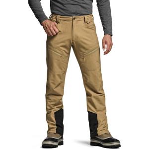 imageCQR Mens Softshell Fleece Lined Winter Hiking Pants Water Resistant Insulated Thermal Outdoor Tactical Warm Snow Ski PantsTeton Alpha Cougar