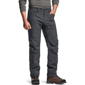 imageCQR Mens Softshell Fleece Lined Winter Hiking Pants Water Resistant Insulated Thermal Outdoor Tactical Warm Snow Ski PantsTeton Charcoal