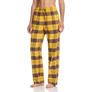 imageCQR Womens 100 Cotton Flannel Plaid Pajama Pants Brushed Soft Lounge ampamp Sleepwear PJ Bottoms with PocketsFlannel Pants Yellow Cat