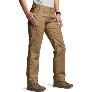 imageCQR Womens Flex Stretch Tactical Pants Outdoor Hiking Pants with Pockets Water Resistant Ripstop Work PantsSub Rosa Cougar