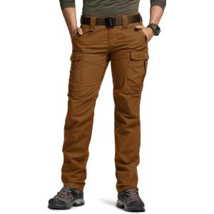 imageCQR Womens Flex Stretch Tactical Pants Water Resistant Ripstop Cargo Work Pants with Pockets for Outdoor ampamp HikingCaptain Copper Brown