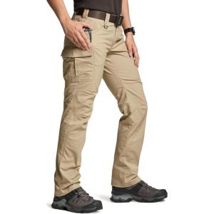 imageCQR Womens Flex Stretch Tactical Pants Water Resistant Ripstop Cargo Work Pants with Pockets for Outdoor ampamp HikingVanguard Alamo Khaki