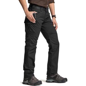 imageCQR Womens Flex Stretch Tactical Pants Water Resistant Ripstop Cargo Work Pants with Pockets for Outdoor ampamp HikingVanguard Black