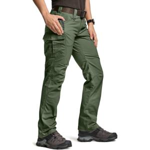 imageCQR Womens Flex Stretch Tactical Pants Water Resistant Ripstop Cargo Work Pants with Pockets for Outdoor ampamp HikingVanguard Green Kelp
