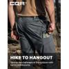 imageCQR Mens Convertible Cargo Tactical Pants Water Resistant Outdoor Hiking Pants Zip Off Lightweight Stretch Work PantsConvertible Cargo WBelt Carbon Grey