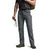 imageCQR Mens Convertible Cargo Tactical Pants Water Resistant Outdoor Hiking Pants Zip Off Lightweight Stretch Work PantsConvertible Cargo WBelt Carbon Grey