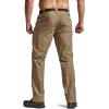 imageCQR Mens Convertible Cargo Tactical Pants Water Resistant Outdoor Hiking Pants Zip Off Lightweight Stretch Work PantsConvertible Cargo WBelt Coyote