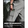 imageCQR Mens Convertible Cargo Tactical Pants Water Resistant Outdoor Hiking Pants Zip Off Lightweight Stretch Work PantsConvertible Cargo WBelt Sage