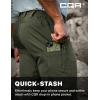 imageCQR Mens Convertible Cargo Tactical Pants Water Resistant Outdoor Hiking Pants Zip Off Lightweight Stretch Work PantsRocky Fuscous Green